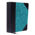 NKJV, Journal the Word Reference Bible, Imitation Leather, Blue, Red Letter Edition, Comfort Print: Let Scripture Explain Scripture. Reflect on What Y
