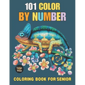 101 Large Print Color By Number Coloring Book For Senior