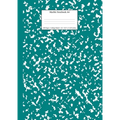 Marble Notebook A4: Teal Marble College Ruled Journal