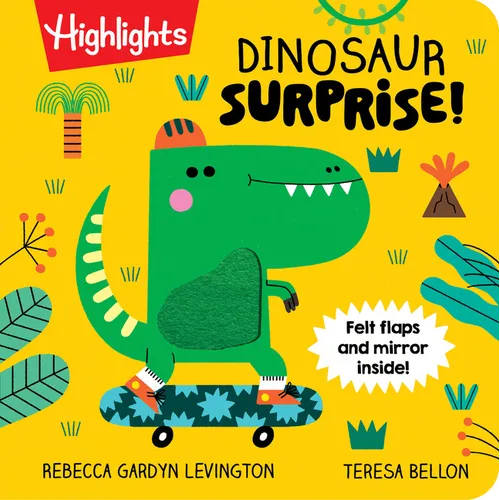 Dinosaur Surprise!: Dino Book with Peekaboo Flaps and Mirror, Pop-Up Dinosaur Board Book for Babies and Toddlers to Laugh, Play and Build Fine Motor S