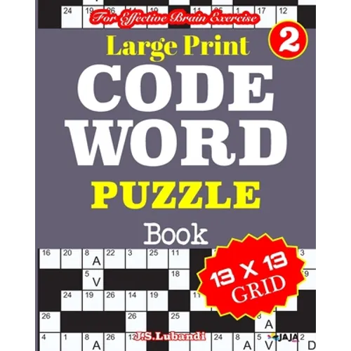 Large Print CODEWORD PUZZLE Book; Vol. 2