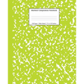 Marbled Composition Notebook: Green Marble Wide Ruled Paper Subject Book