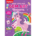 Make Your Own Gem Art Unicorn: Diamond Art Kit with Over 1,000 Gems, a Doodle Diary, Stickers and Hidden Pictures Puzzles for Kids 6-9, Make Sparkly G