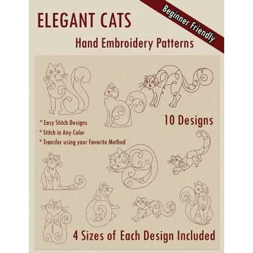 Elegant Cats Hand Embroidery Pattern