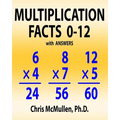 Multiplication Facts 0-12 with Answers: Improve Your Math Fluency Worksheets
