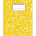 Marble Composition Notebook College Ruled: Yellow Marble Notebooks, School Supplies, Notebooks for School