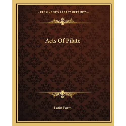 Acts Of Pilate