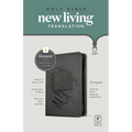 NLT Compact Zipper Bible, Filament Enabled (Leatherlike, Charcoal Patch, Red Letter)