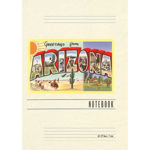 Vintage Lined Notebook Greetings from Arizona