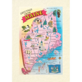Vintage Lined Notebook Greetings from Maine, Map
