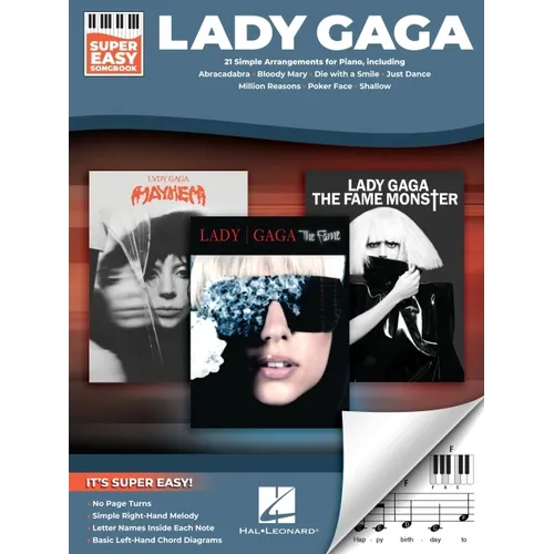 Lady Gaga - Super Easy Songbook: 21 Simple Arrangements for Piano