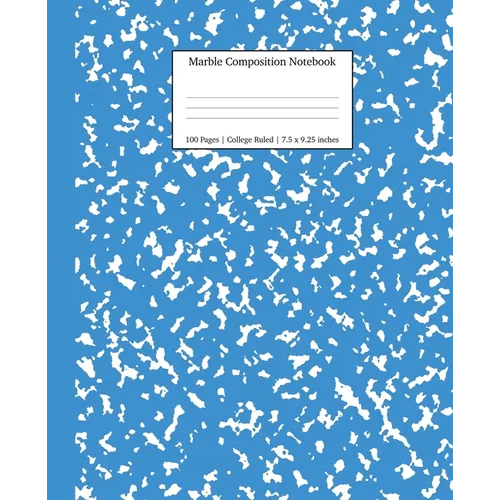 Marble Composition Notebook College Ruled: Blue Marble Notebooks, School Supplies, Notebooks for School