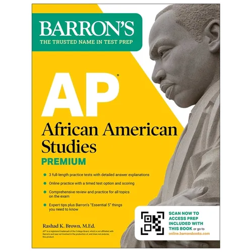 AP African American Studies Premium, First Edition: Prep Book with 3 Practice Tests + Comprehensive Review + Online Practice (2026)