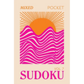 Pretty Pocket Sudoku - Mixed Screen Free Puzzles: Minimal Small Travel Size 4 x 6 Inches - Orange & Pink Pop Art