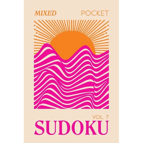 Pretty Pocket Sudoku - Mixed Screen Free Puzzles: Minimal Small Travel Size 4 x 6 Inches - Orange & Pink Pop Art