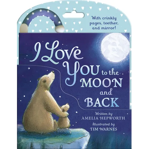 I Love You to the Moon and Back Cloth Book: Cloth Book with Teether, Mirror, and Crinkle Pages
