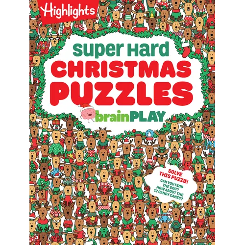 Brainplay Super Hard Christmas Puzzles: 200+ Challenging Christmas Puzzles, Mazes, Logic Games and Wordplay. Holiday-Themed Activity Book Gift for Kid
