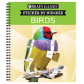Brain Games - Sticker by Number: Birds (42 Images to Sticker)