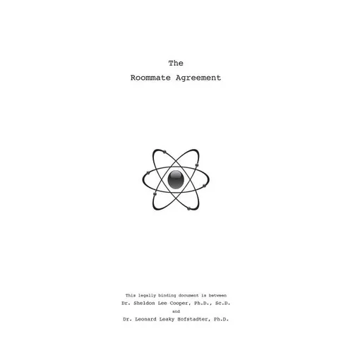 Sheldon's Roommate Agreement: Inspired by The Big Bang Theory