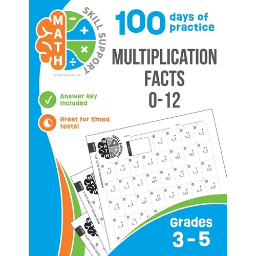 Math Skill Support: Multiplication Facts 0-12: Grades 3-5, Math Drills, Reproducible Practice Sheets