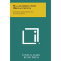 Management and Organization: McGraw-Hill Series in Management
