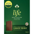 NLT Life Application Study Bible, Third Edition, Large Print (Red Letter, Leatherlike, Brown/Tan, Indexed)