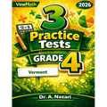 3 Vermont SBAC Grade 4 Math Practice Tests: Full-Length Test Prep with Detailed Answer Explanations