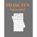 Phase Ten Score Sheets: Phase 10 Card Game Score Sheets