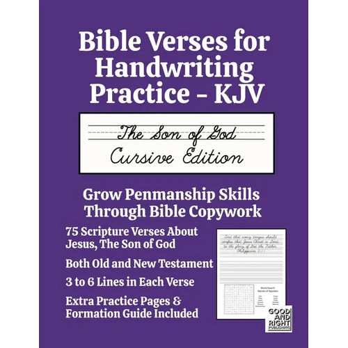 Bible Verses for Handwriting Practice - KJV: The Son of God Cursive Edition