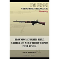 Browning Automatic Rifle, Caliber .30, M1918 Without Bipod: FM 23-20