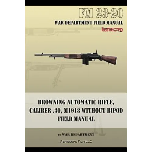 Browning Automatic Rifle, Caliber .30, M1918 Without Bipod: FM 23-20