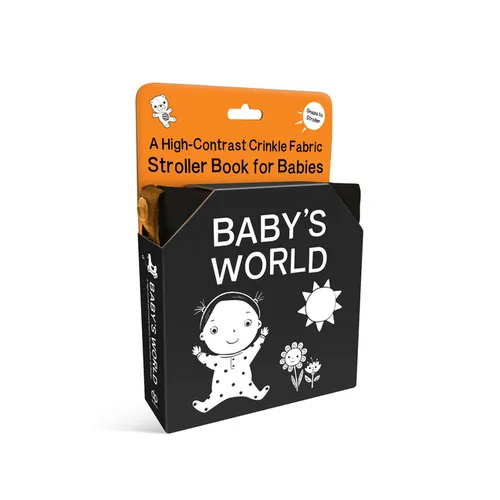 Baby's World: A High-Contrast Crinkle Fabric Stroller Book for Babies
