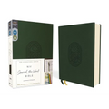 Niv, Journal the Word Bible (Perfect for Note-Taking), Leathersoft, Green, Red Letter, Comfort Print: Reflect, Take Notes, or Create Art Next to Your