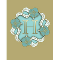 H: 100 Pages 8.5" X 11" Monogram Notebook College Ruled Line Paper