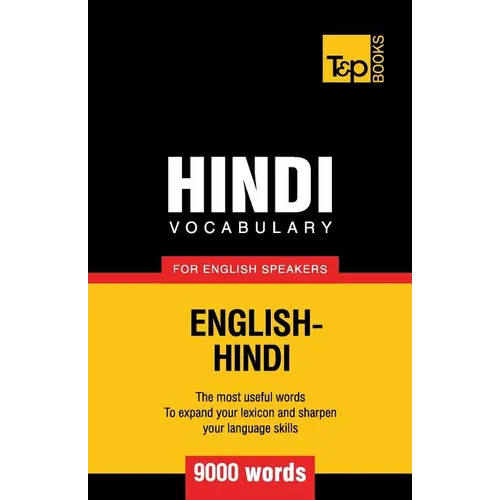 Hindi vocabulary for English speakers - 9000 words