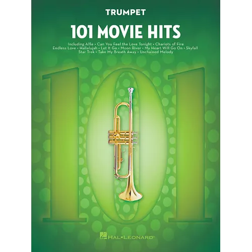 101 Movie Hits Trumpet Sheet Music Songbook Instrumental Folio for All Levels Includes My Heart Will Go On, Mission Impossible, Eye of the Tiger, the