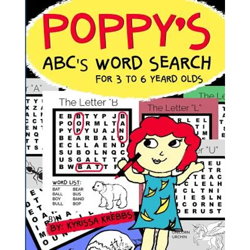 Poppy's Abc's Word Search for 3 to 6 Year Olds