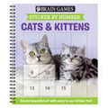 Brain Games - Sticker by Number: Cats & Kittens (Easy - Square Stickers): Create Beautiful Art with Easy to Use Sticker Fun!