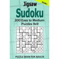 Jigsaw Sudoku Puzzle Book for Adults: 200 Easy to Medium Puzzles 9x9 (Volume 1)
