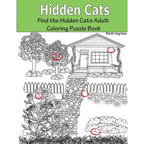 Hidden Cats: Find the Hidden Cats Adult Coloring Puzzle Book
