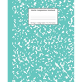 Marble Composition Notebook College Ruled: Turquoise Marble Notebooks, School Supplies, Notebooks for School