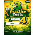3 Texas STAAR Grade 4 Math Practice Tests: Full-Length Test Prep with Detailed Answer Explanations