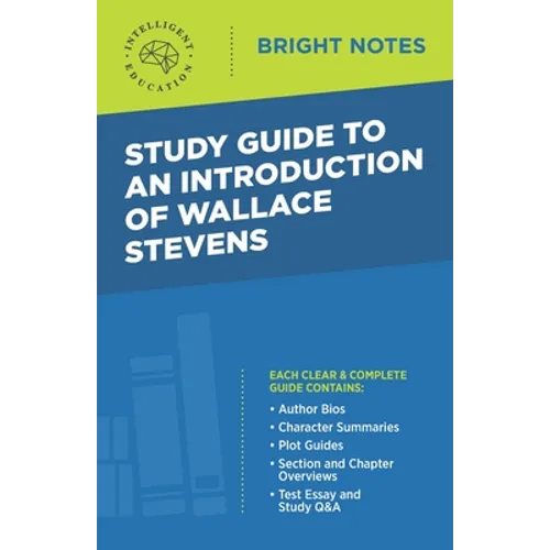 Study Guide to an Introduction of Wallace Stevens