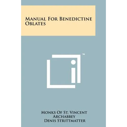 Manual For Benedictine Oblates