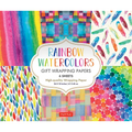 Rainbow Watercolors Gift Wrapping Papers - 6 Sheets: 24 X 18 Inch Wrapping Paper