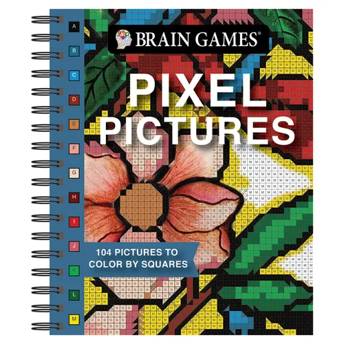 Brain Games - Pixel Pictures: 104 Pictures to Color by Squares