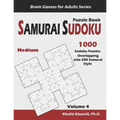 Samurai Sudoku Puzzle Book: 1000 Medium Sudoku Puzzles Overlapping into 200 Samurai Style