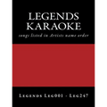 LEGENDS Karaoke listings: legends discs LEG001 - LEG247