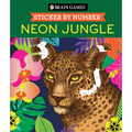 Brain Games - Sticker by Number: Neon Jungle (28 Images to Sticker)