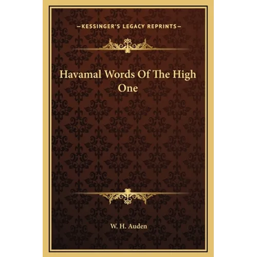 Havamal Words Of The High One